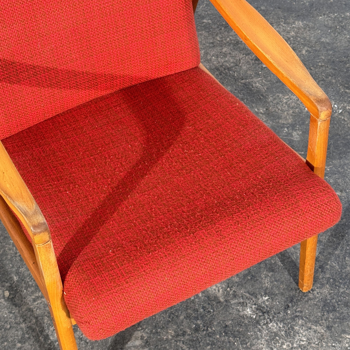 Pair of Jiří Jiroutek Red Armchairs, 1960s