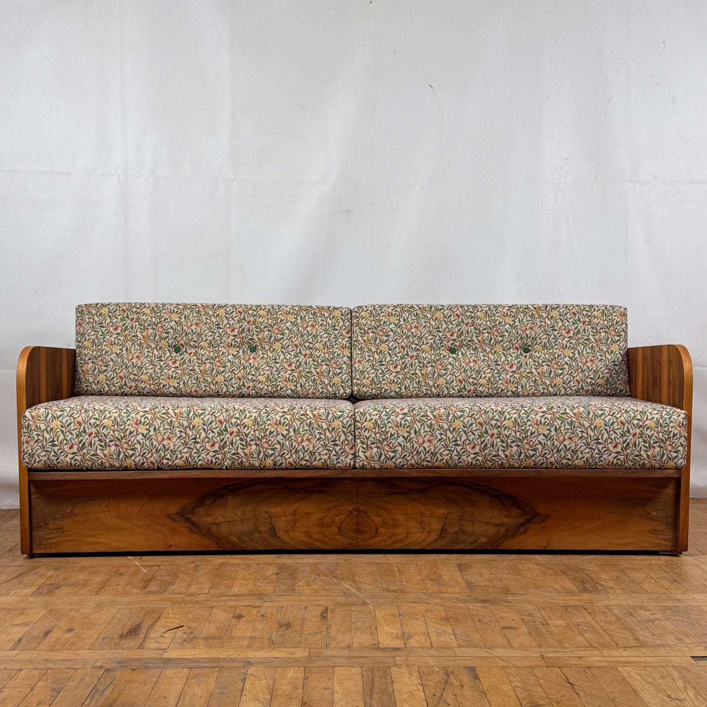 Art Deco Sofa by Jindřich Halabala for UP Závody Fully Refurbished, 1950s — Vintage Czech Design