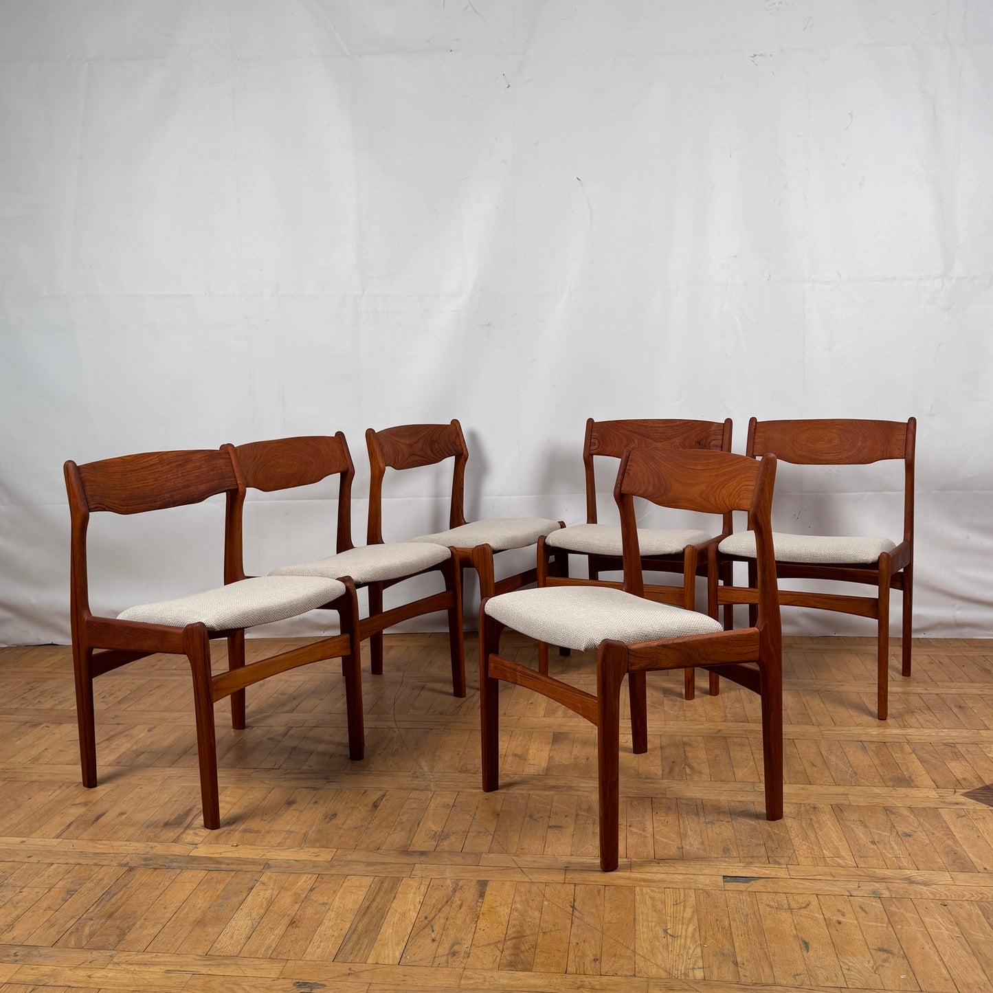 Set of 6 Danish Erik Buch Teak Dining Chairs for O.D. Møbler, 1960s — Mid-Century Modern