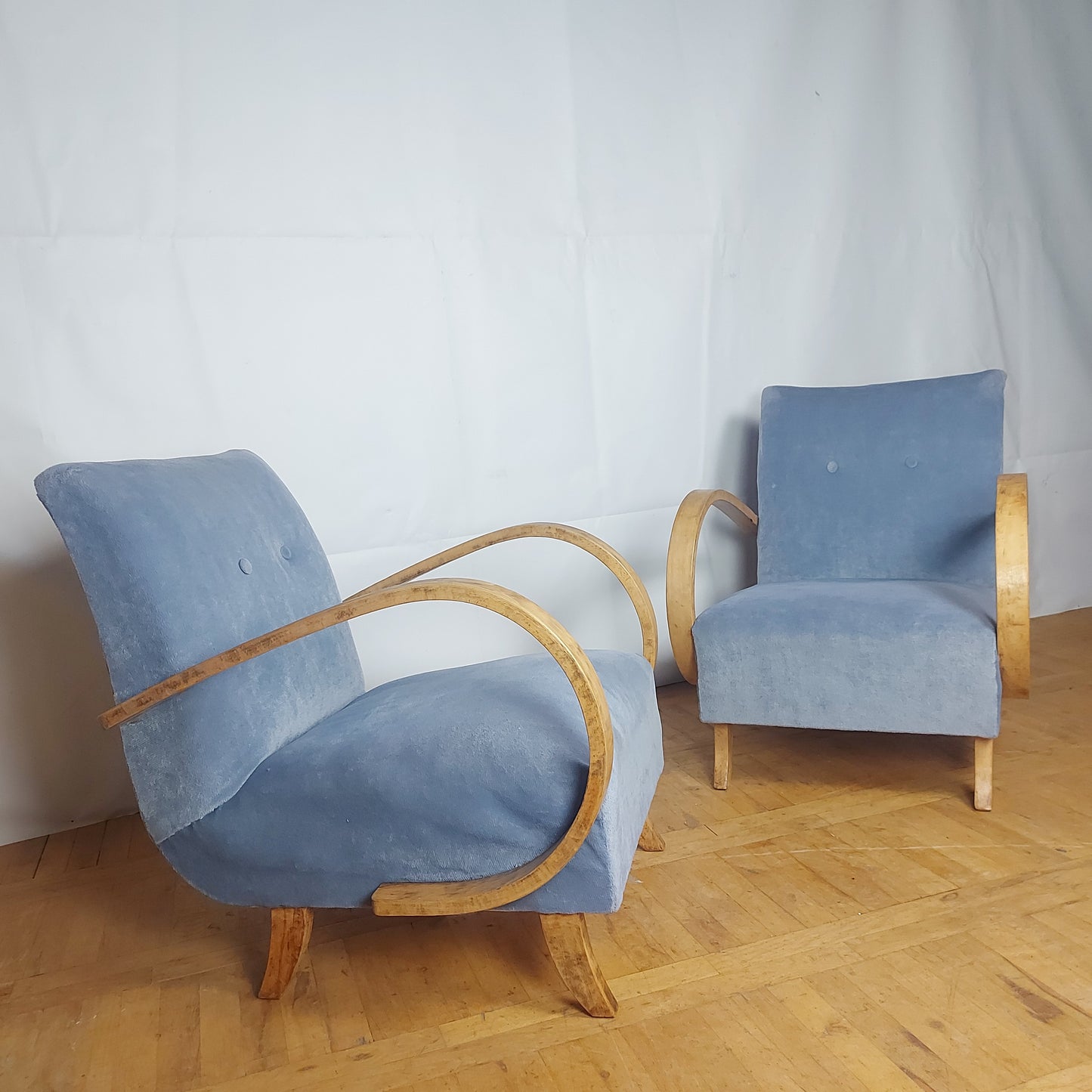 Pair of Jindřich Halabala armchairs for UP Zavody 1930s