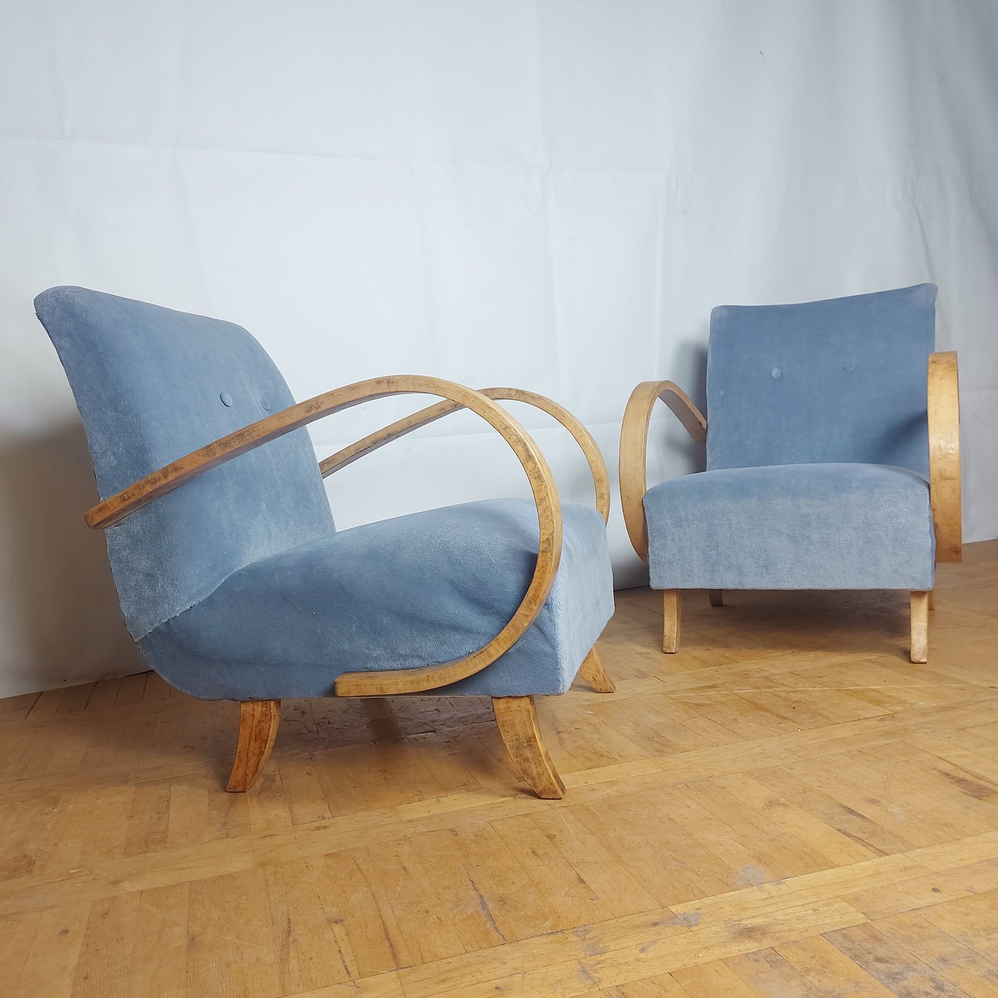 Pair of Jindřich Halabala armchairs for UP Zavody 1930s