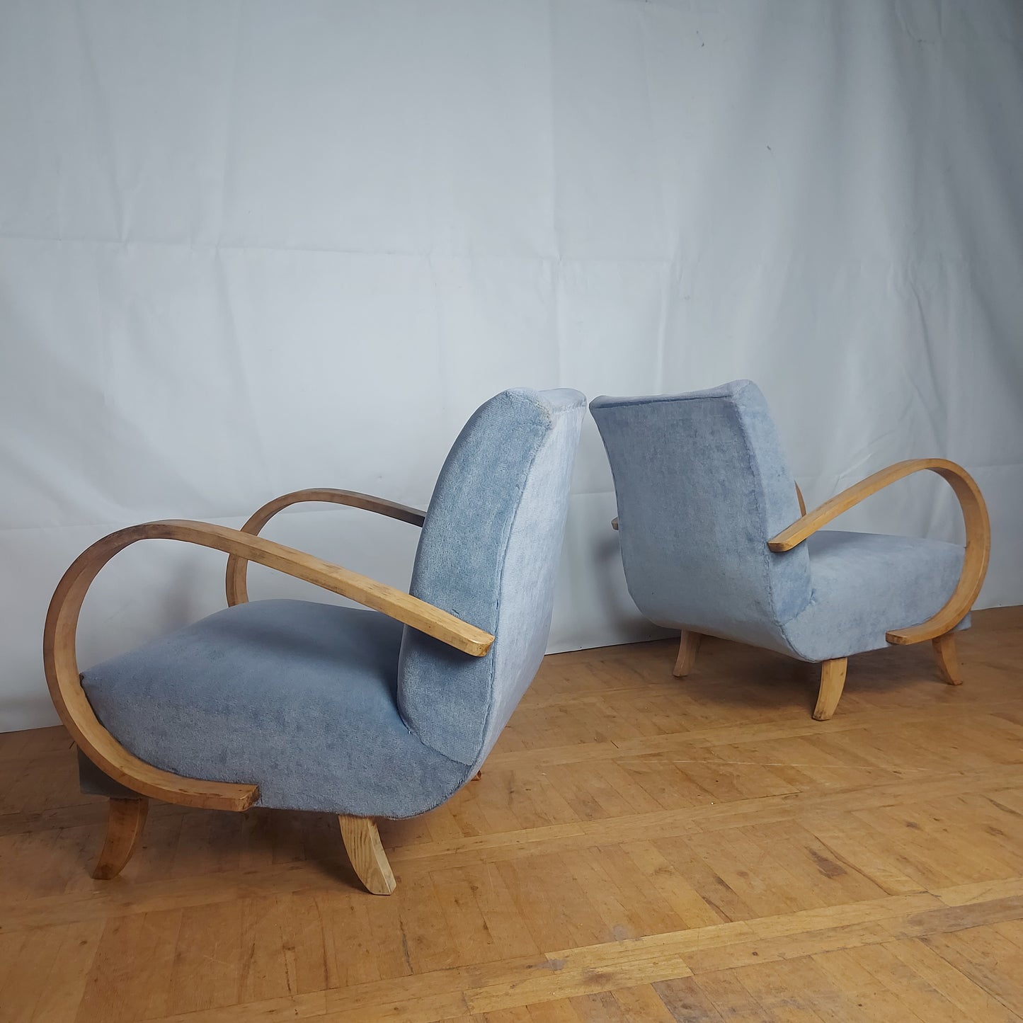 Pair of Jindřich Halabala armchairs for UP Zavody 1930s