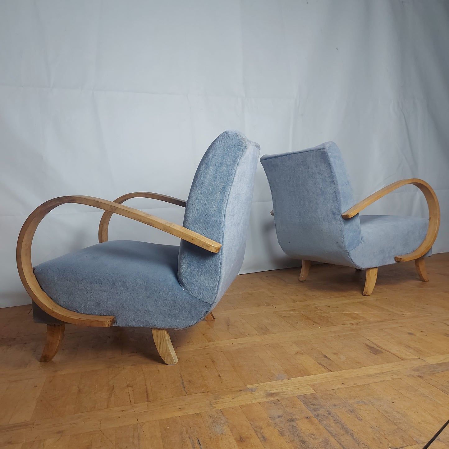 Pair of Jindřich Halabala armchairs for UP Zavody 1930s