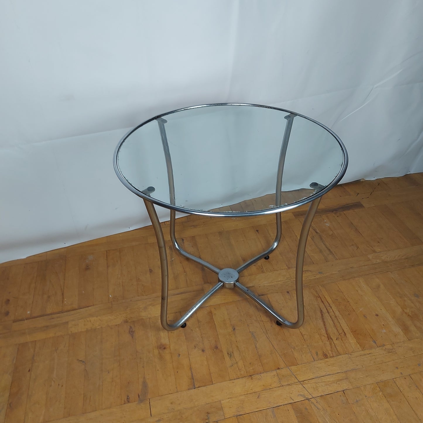 Bauhaus tubular steel table by József Peresztegi 1960s