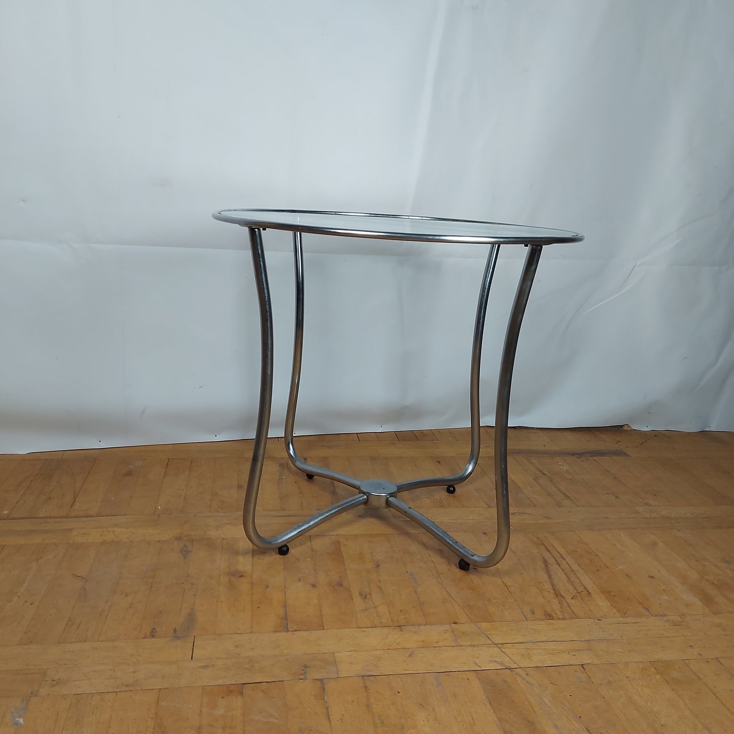 Bauhaus tubular steel table by József Peresztegi 1960s