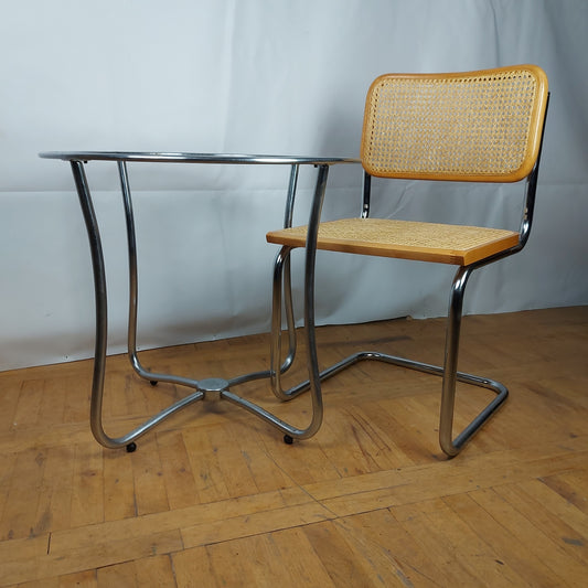 Bauhaus tubular steel table by József Peresztegi 1960s