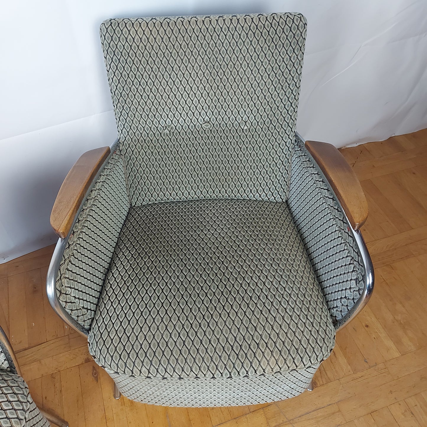 Pair of Bauhaus tubular armchair by József Peresztegi 1960s