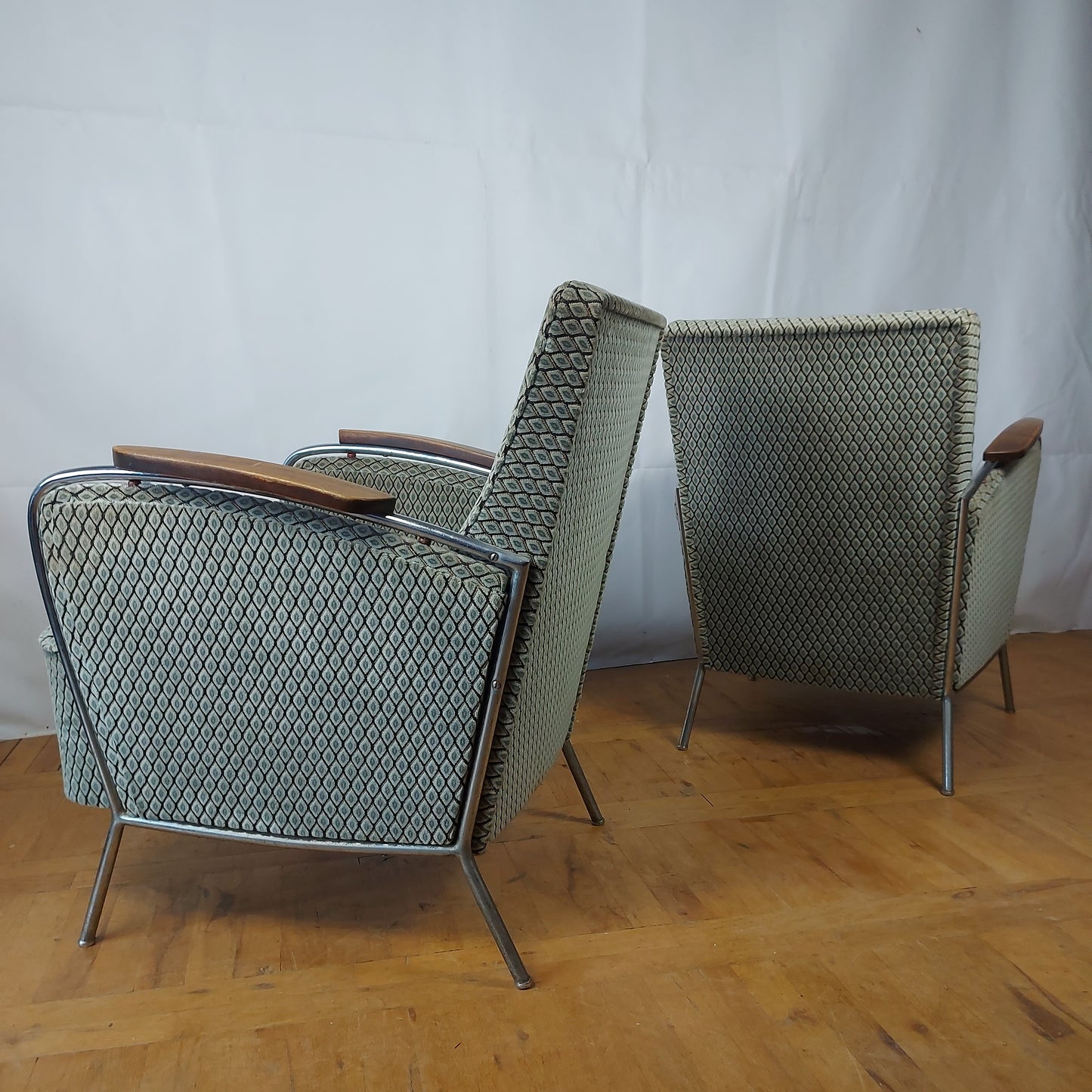 Pair of Bauhaus tubular armchair by József Peresztegi 1960s