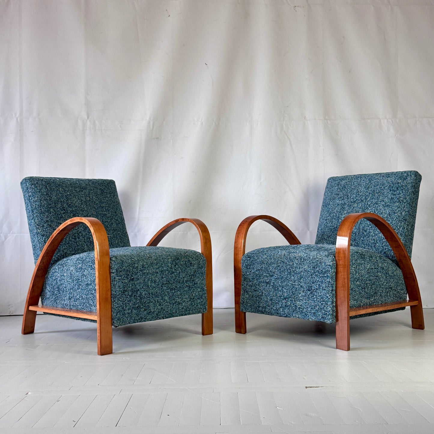 Pair of French Art-Deco Armchairs, 1960s