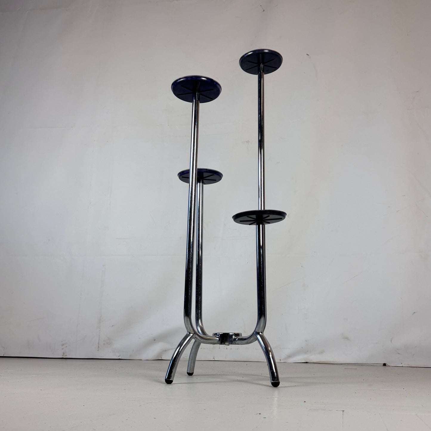 Bauhaus Tubular Steel Plant Holder, Chrome Finish, 1960s