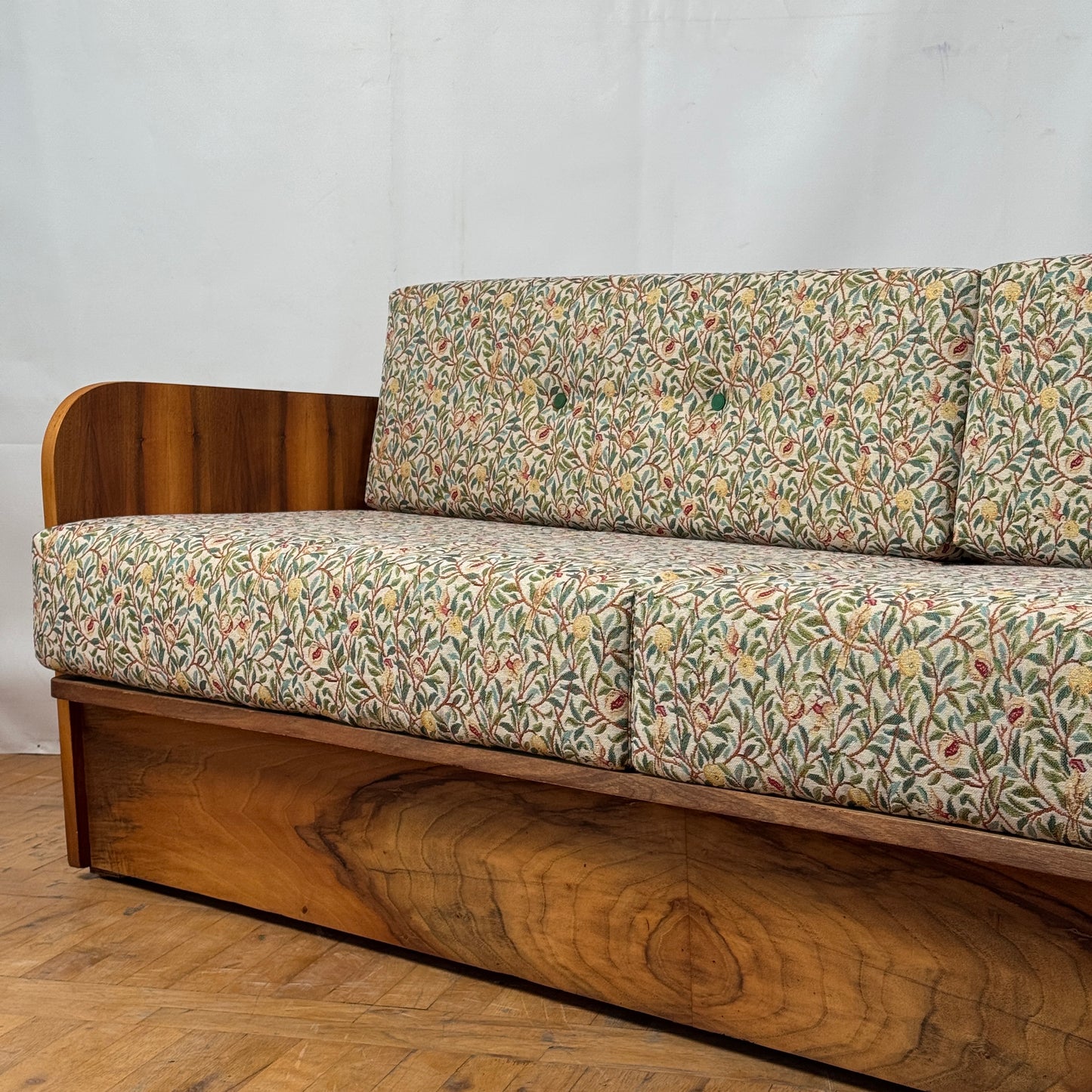 Art Deco Sofa by Jindřich Halabala for UP Závody Fully Refurbished, 1950s — Vintage Czech Design