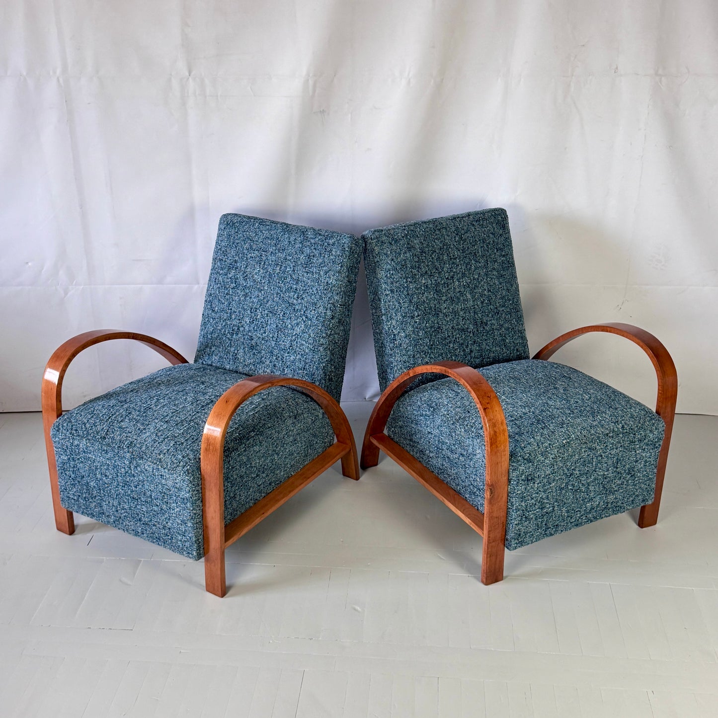 Pair of French Art-Deco Armchairs, 1960s