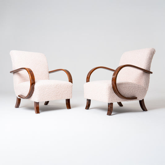 Pair of Jindřich Halabala armchairs for UP Zavody 1930s