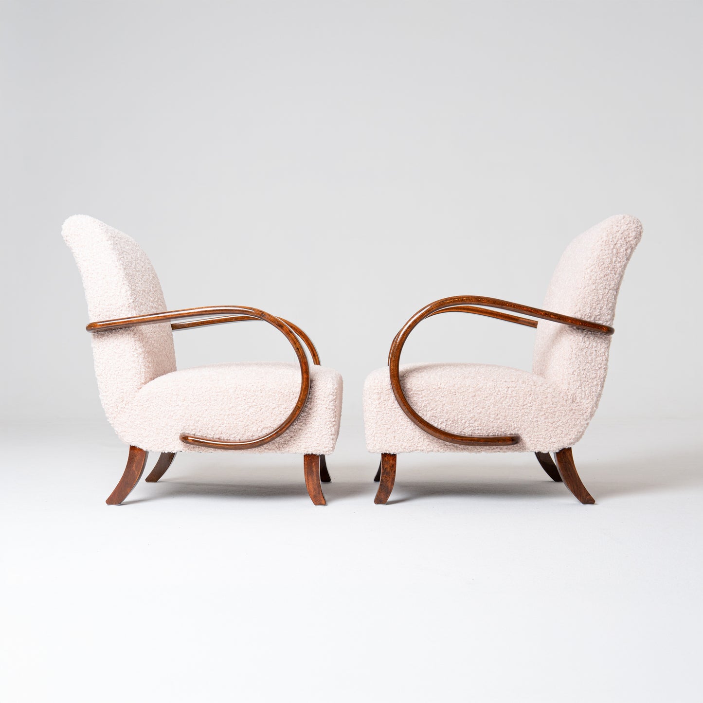 Pair of Jindřich Halabala armchairs for UP Zavody 1930s