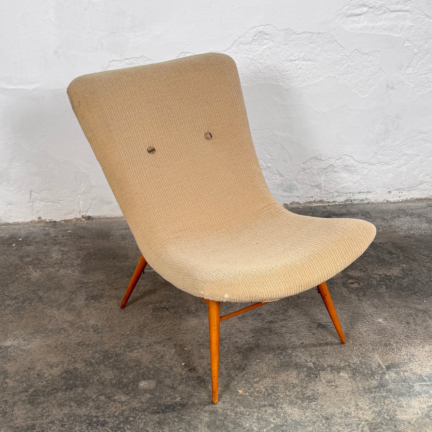 Mid-Century Easy Chair by Jindřich Halabala for Český Nábytek, 1950s