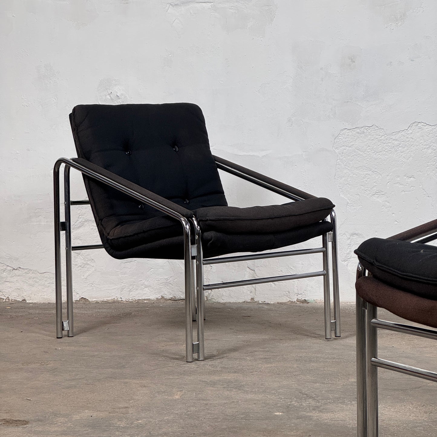 Pair of Bauhaus Style Mid-Century Armchairs