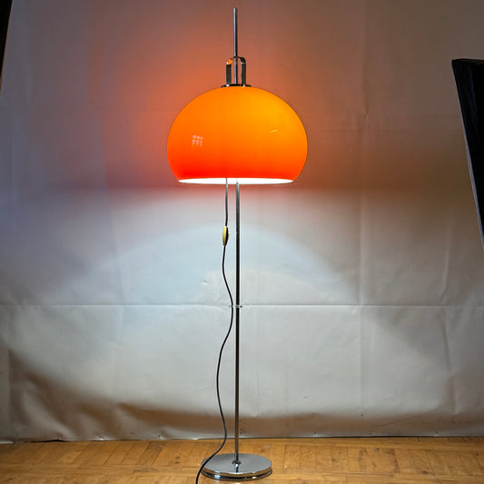 Orange Guzzini "Lucerna" floorlamp for Meblo 1960s