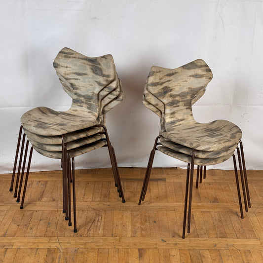 Grand Prix chairs by Arne Jacobsen for Republic of Fritz Hansen 1970s
