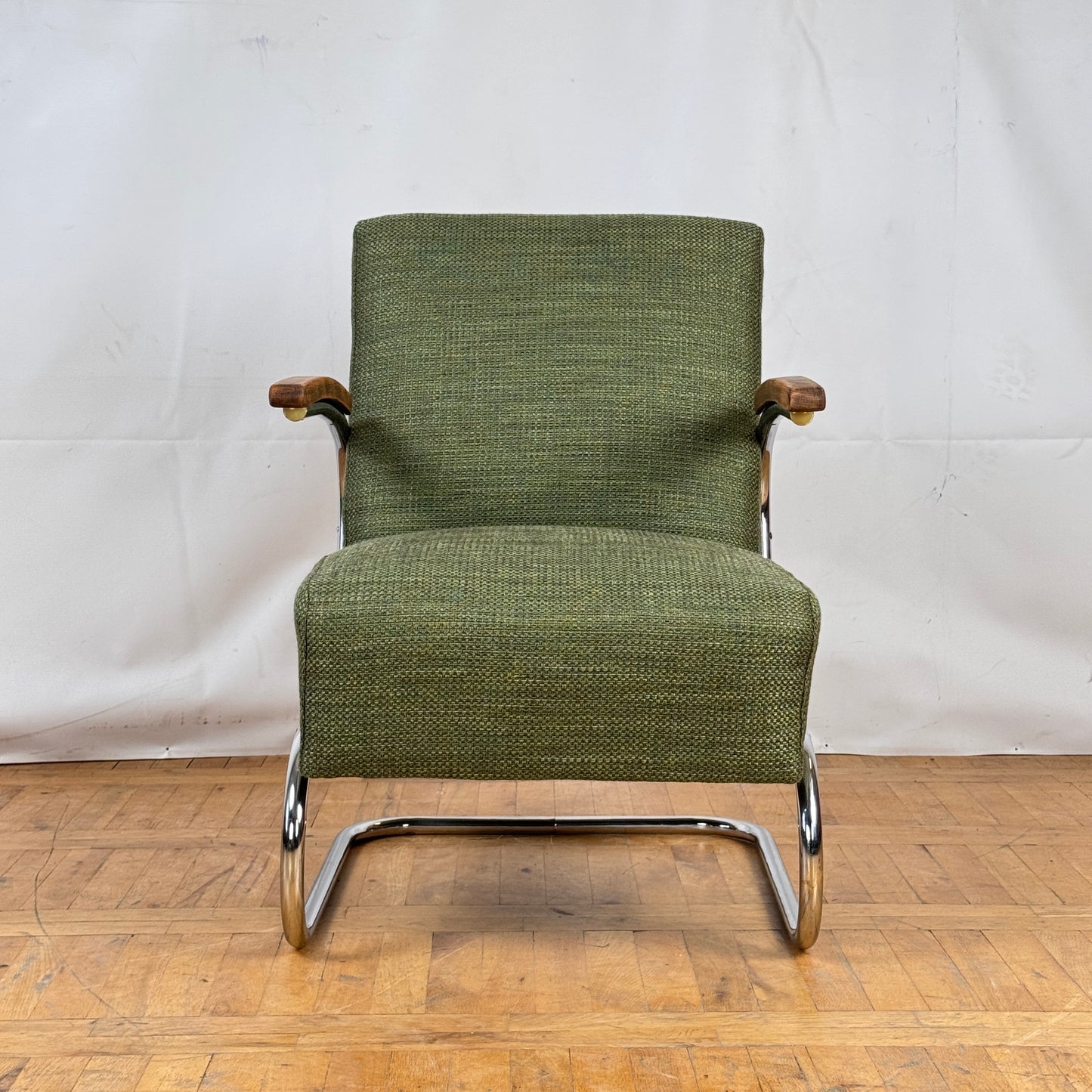 Set of two S411 Tubular Steel Armchairs by Willem Hendrik Gispen for Thonet 1930s