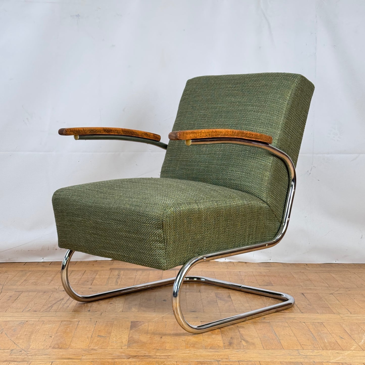Set of two S411 Tubular Steel Armchairs by Willem Hendrik Gispen for Thonet 1930s