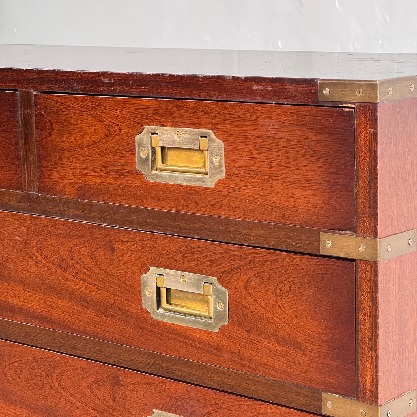 British Mahogany Military Chest, Early 1900s
