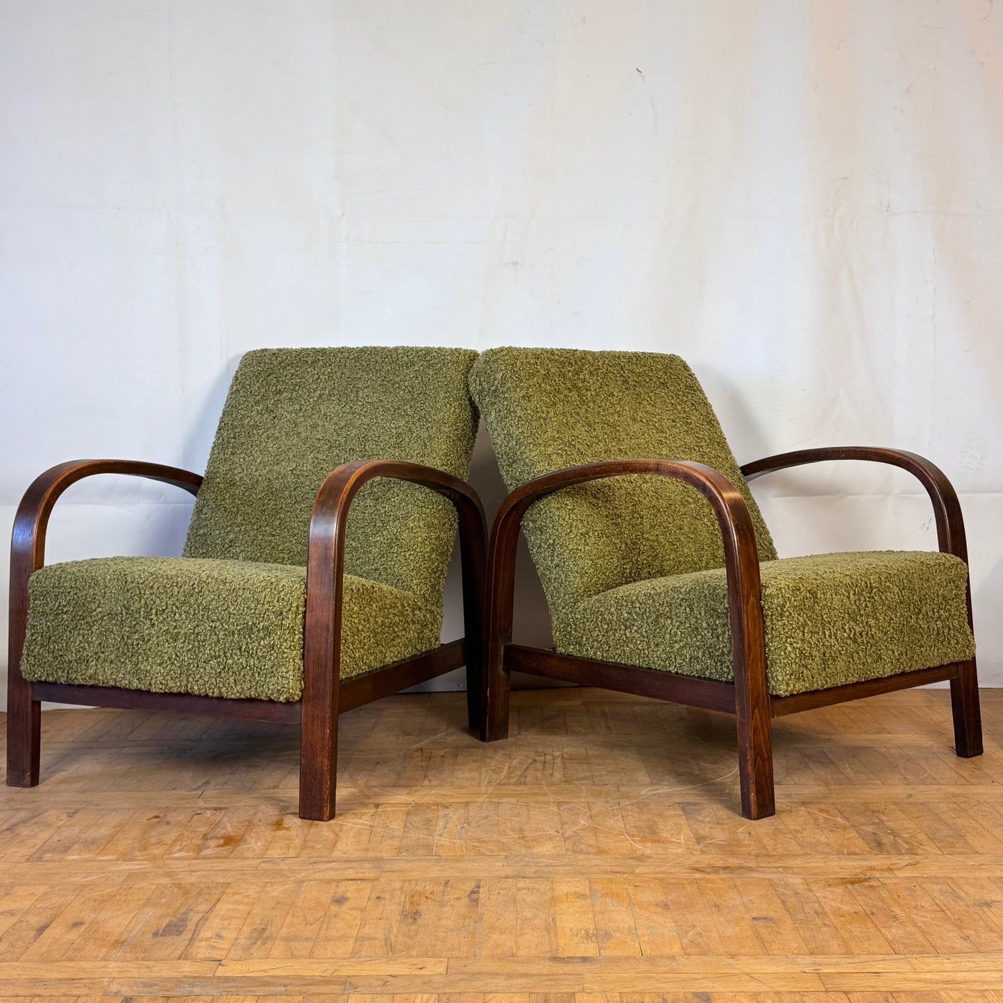 Pair of Hungarian art deco armchairs 1930s