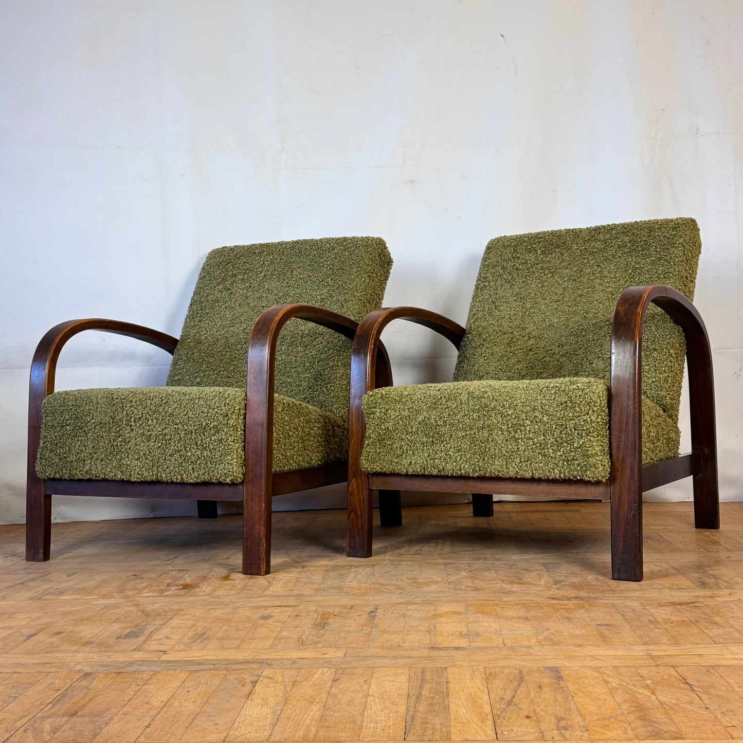 Pair of Hungarian art deco armchairs 1930s