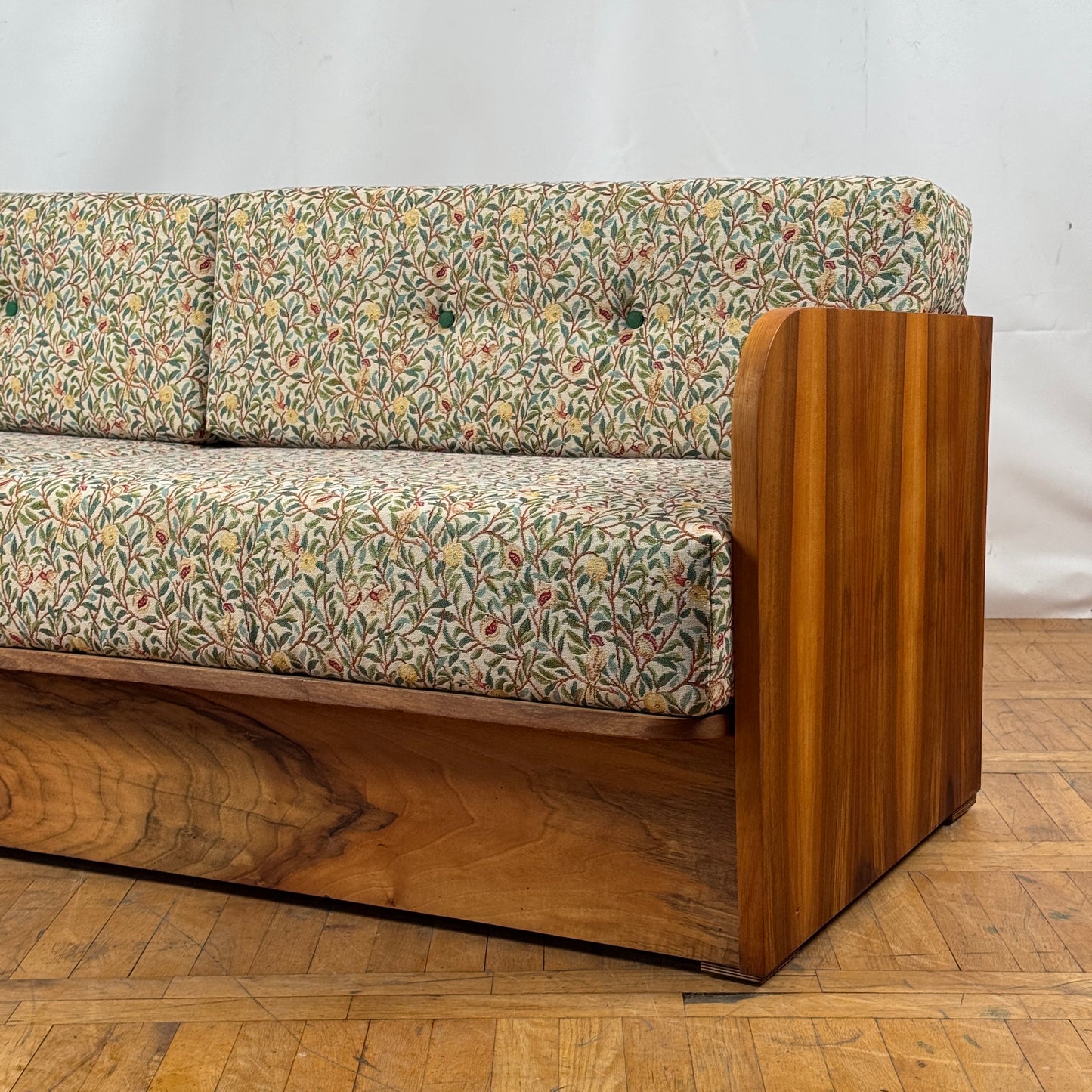 Art Deco Sofa by Jindřich Halabala for UP Závody Fully Refurbished, 1950s — Vintage Czech Design