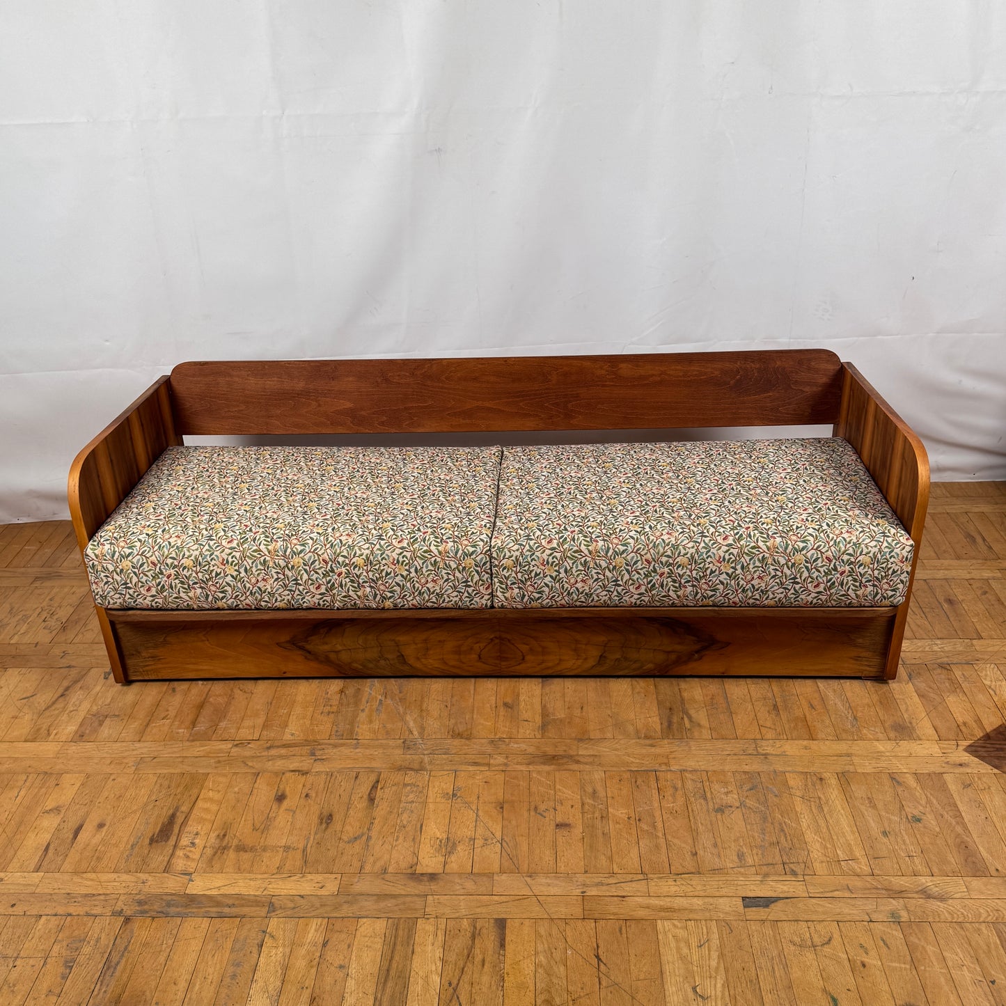 Art Deco Sofa by Jindřich Halabala for UP Závody Fully Refurbished, 1950s — Vintage Czech Design