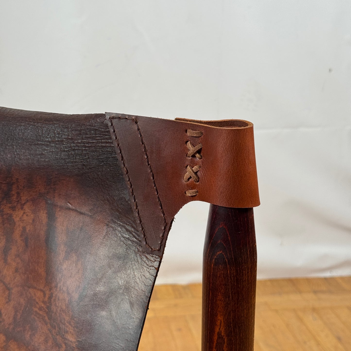 Vintage Hungarian Safari Leather Chair, 1970s — Mid-Century Modern Design