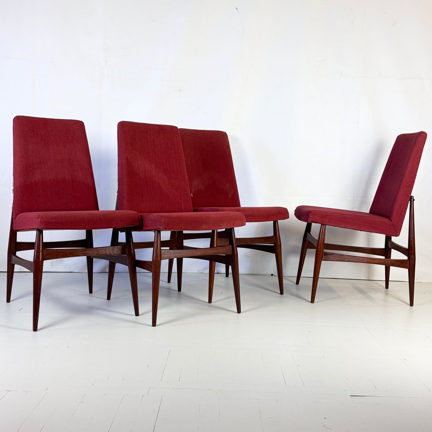 Set of 4 Danish Mid-Century Teak Dining Chairs, 1960s