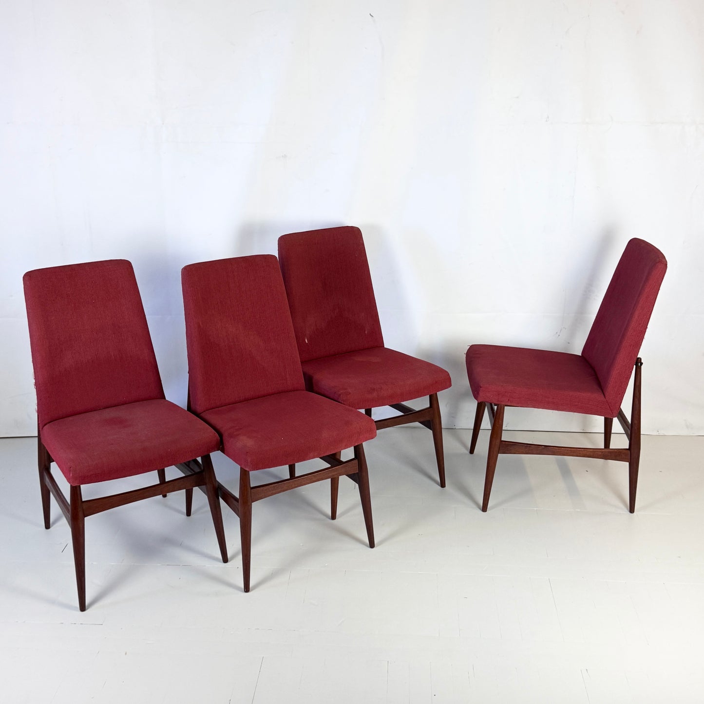 Set of 4 Danish Mid-Century Teak Dining Chairs, 1960s