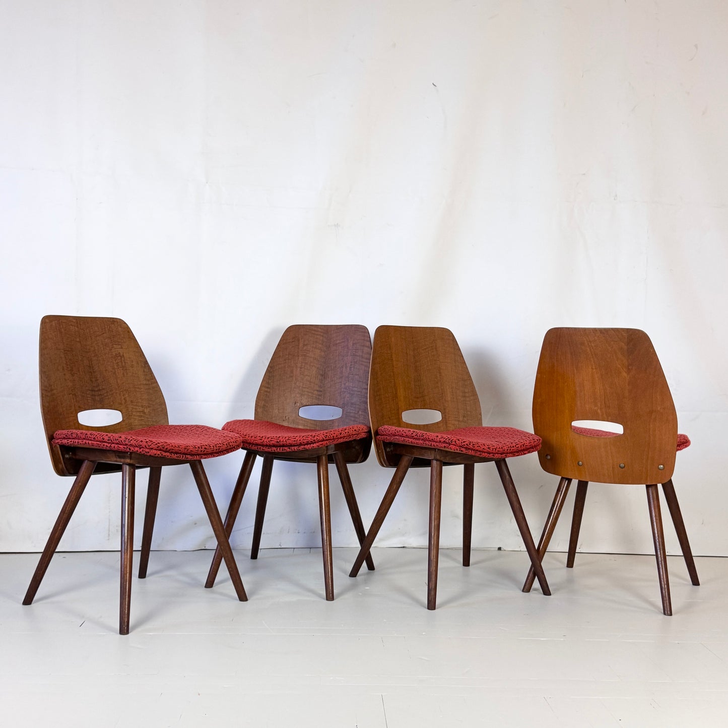 Set of 4 Retro Tatra Nábytok Dining Chairs, 1960s — Czechoslovakian Mid-Century Design