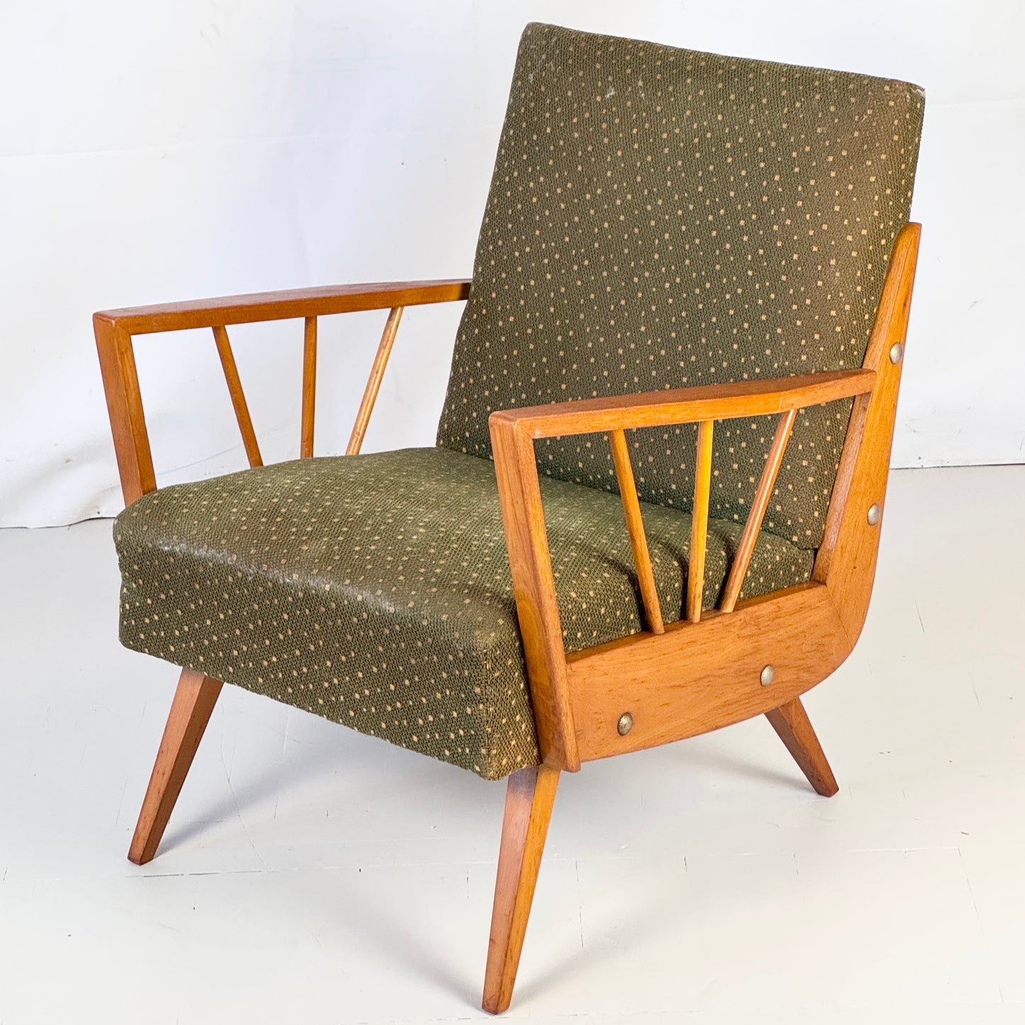 Retro Polish Spindle Armchair, 1960s — Original Vintage Condition