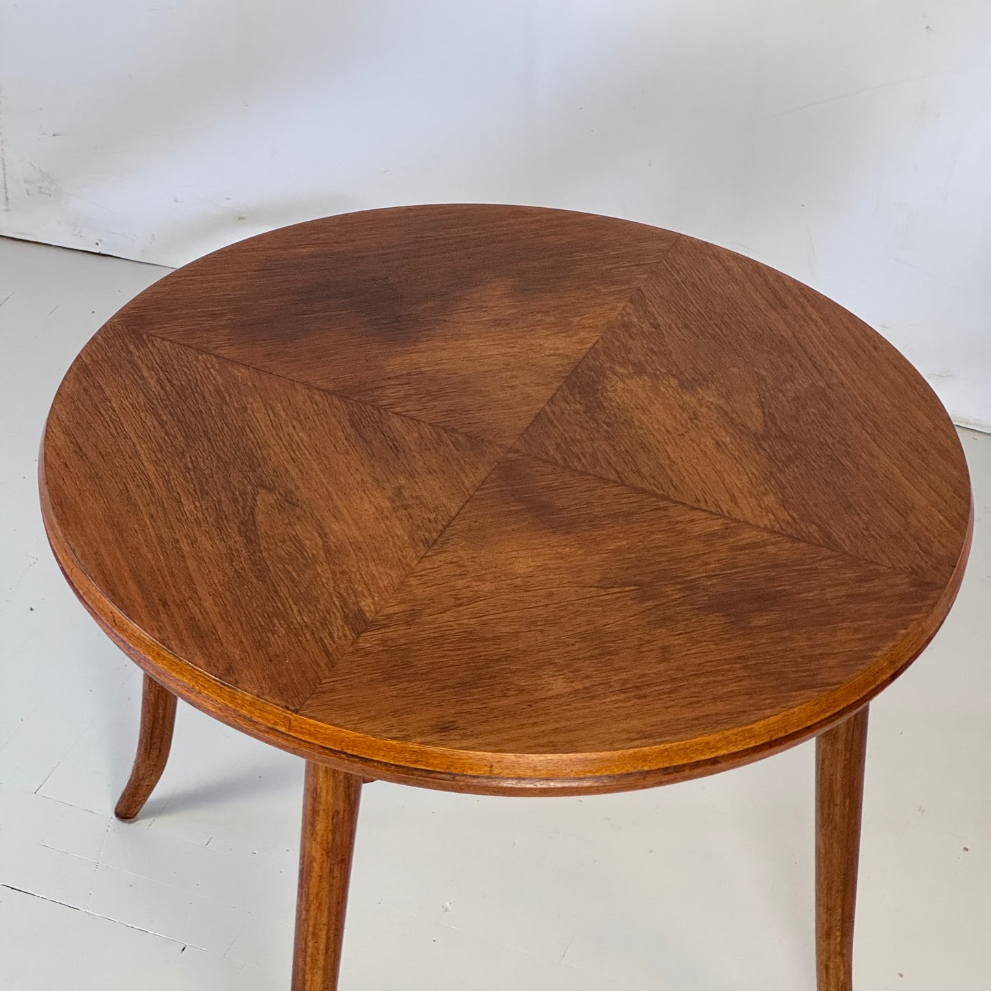 Mid-Century Round Oak Veneer Coffee Table, 1960s — Vintage Modern Design