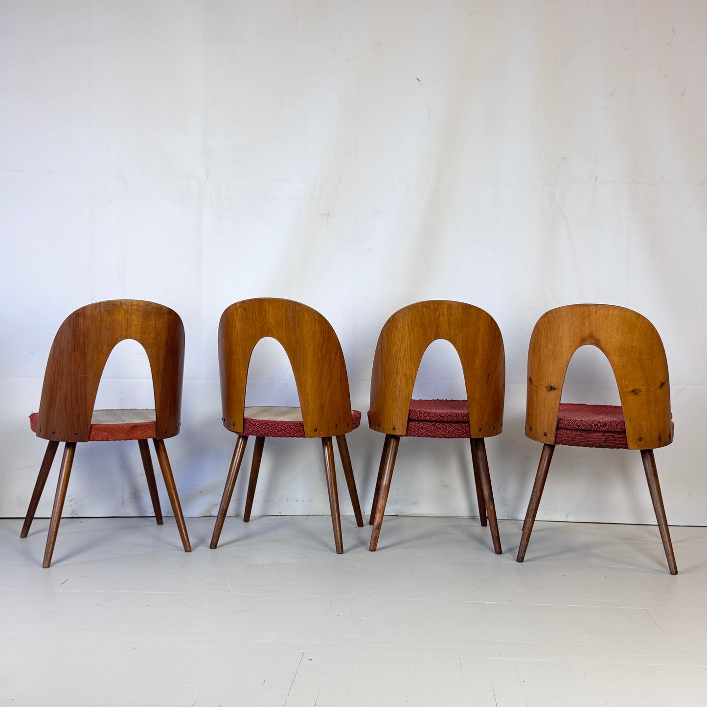 Set of 4 Antonín Šuman Dining Chairs for Tatra Nábytok, 1960s — Vintage Czechoslovakian Design (Needs Refurbishment)