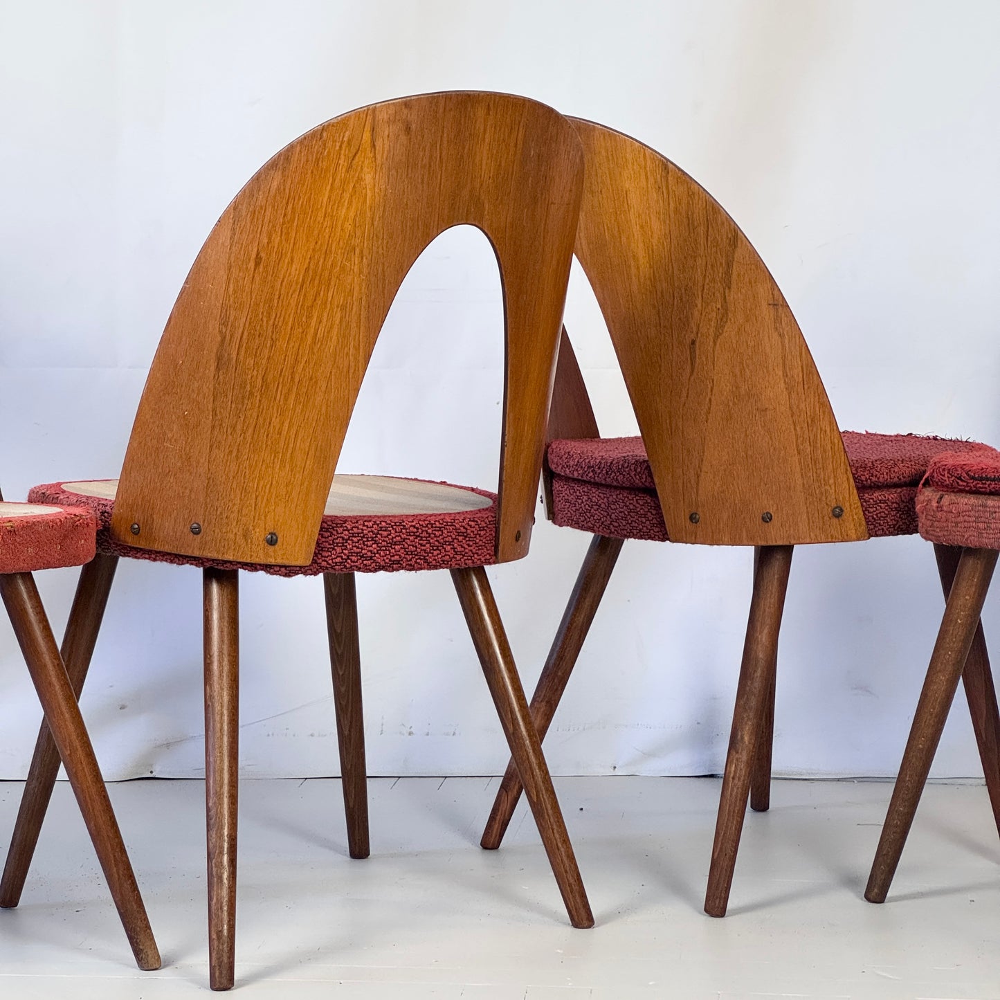Set of 4 Antonín Šuman Dining Chairs for Tatra Nábytok, 1960s — Vintage Czechoslovakian Design (Needs Refurbishment)