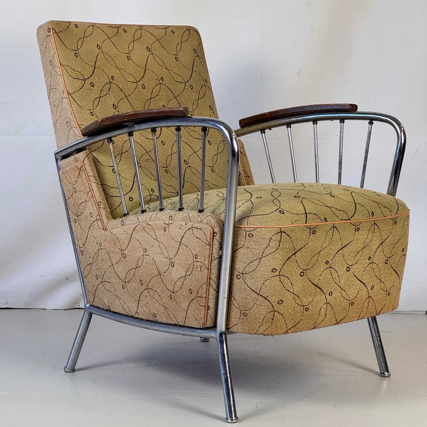 József Peresztegi Tubular Armchair, 1960s — Rare Hungarian Mid-Century Design