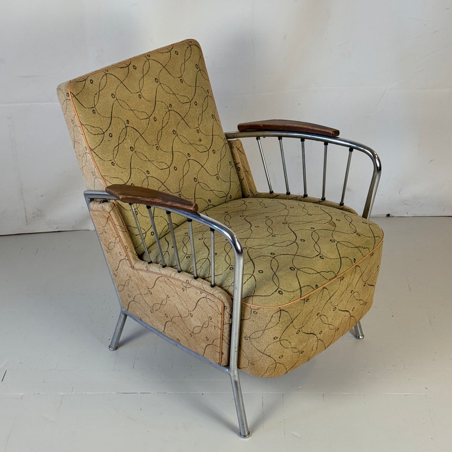 József Peresztegi Tubular Armchair, 1960s — Rare Hungarian Mid-Century Design