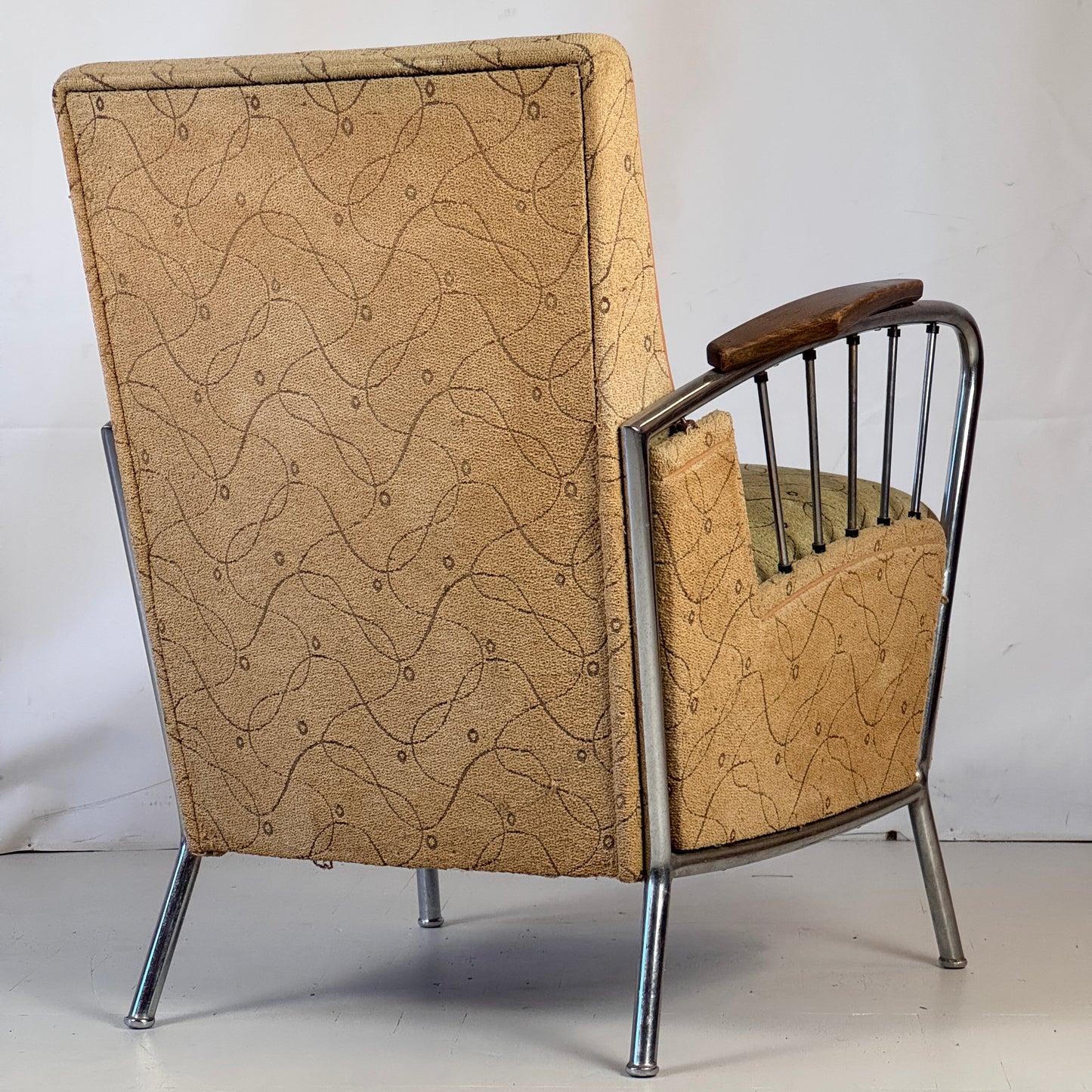 József Peresztegi Tubular Armchair, 1960s — Rare Hungarian Mid-Century Design