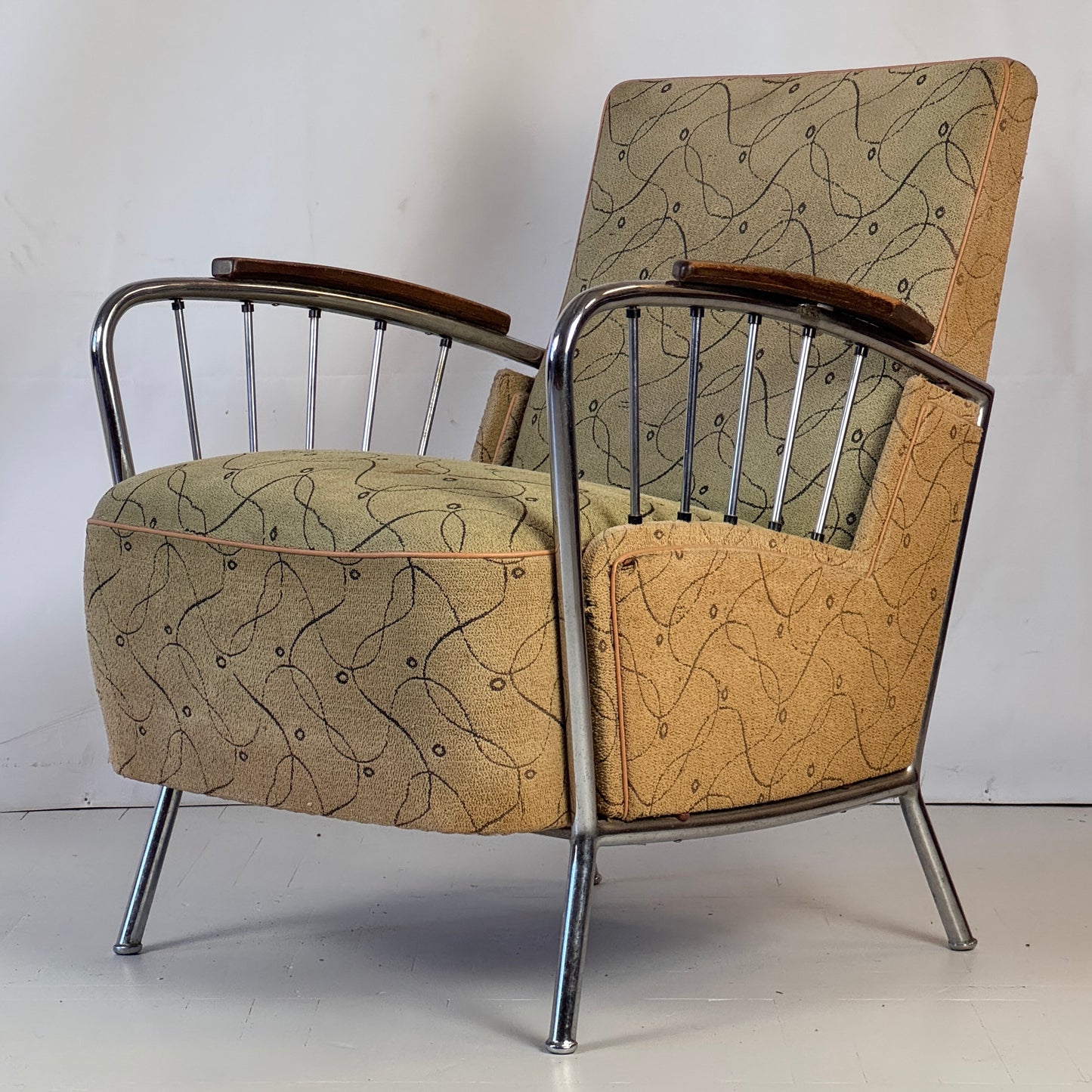 József Peresztegi Tubular Armchair, 1960s — Rare Hungarian Mid-Century Design