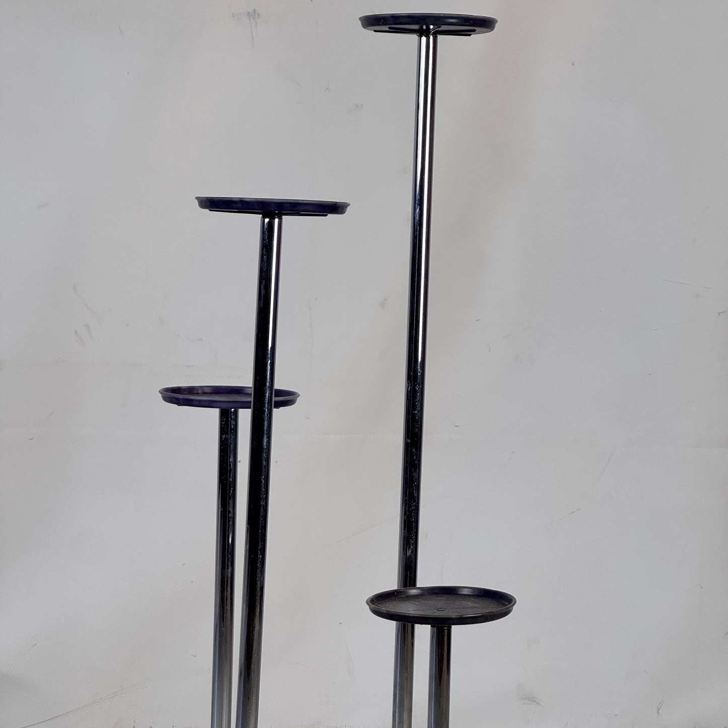 Bauhaus Tubular Steel Plant Holder, Chrome Finish, 1960s