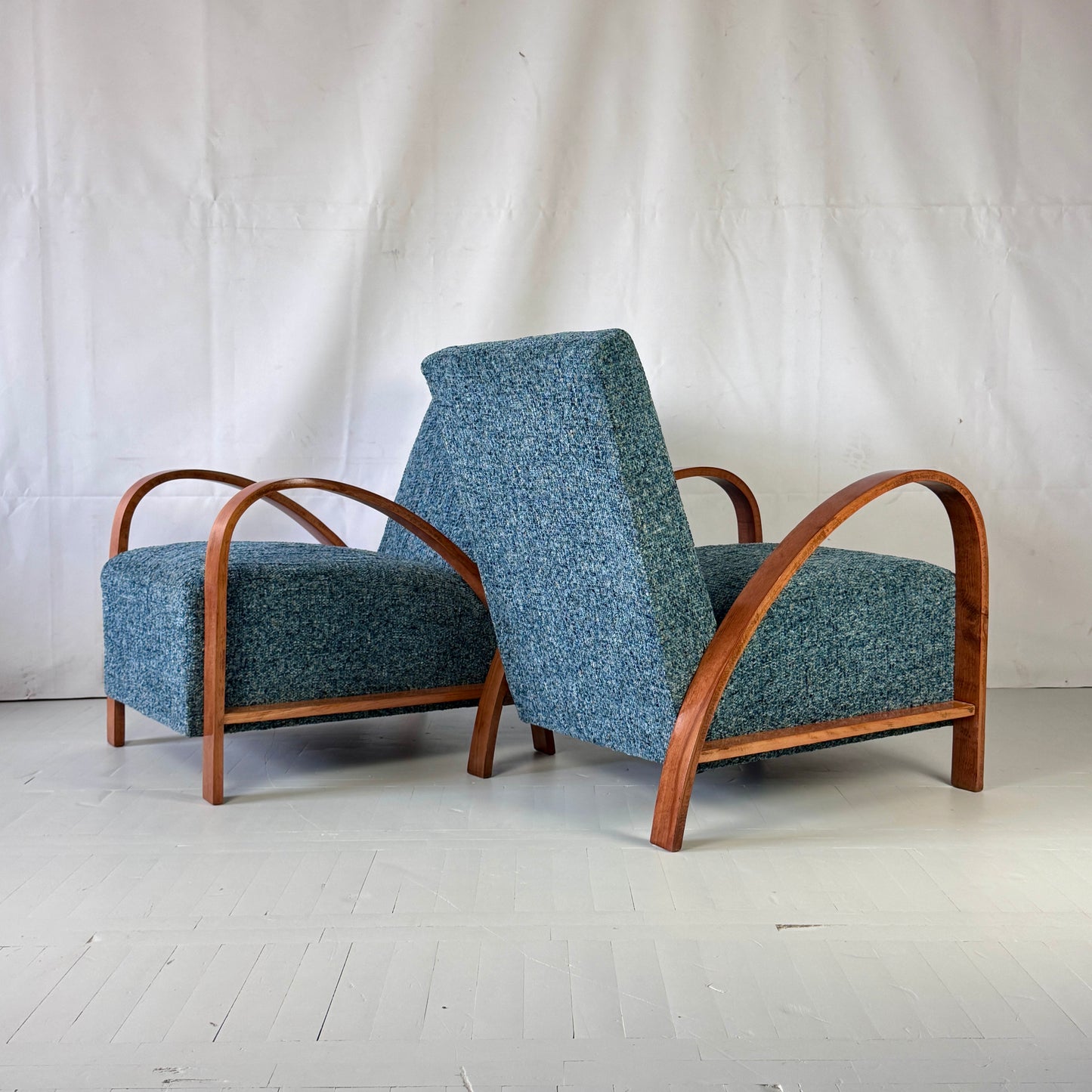 Pair of French Art-Deco Armchairs, 1960s