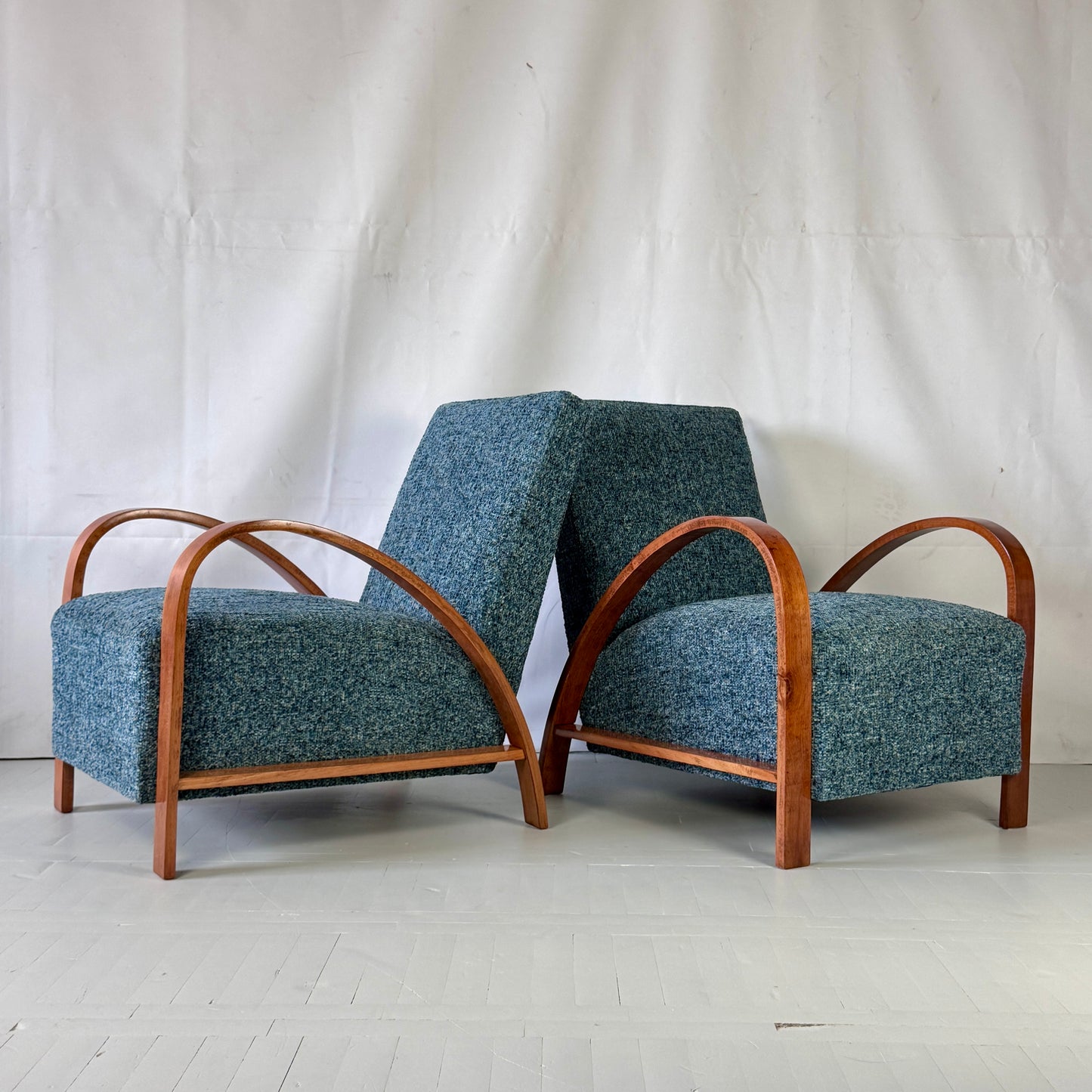 Pair of French Art-Deco Armchairs, 1960s