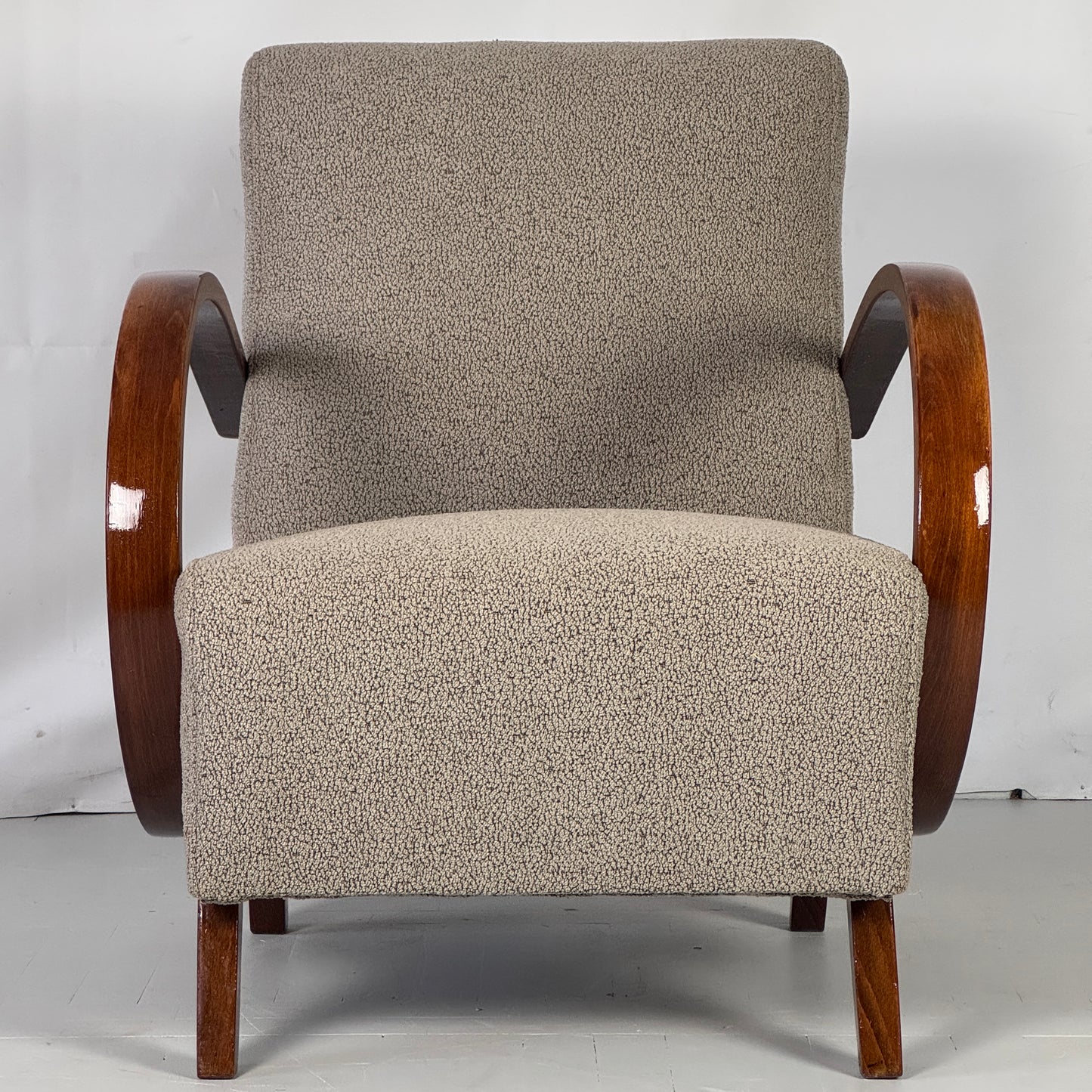 Pair of Jindřich Halabala H-410 Armchairs, Czechoslovakia, 1930s