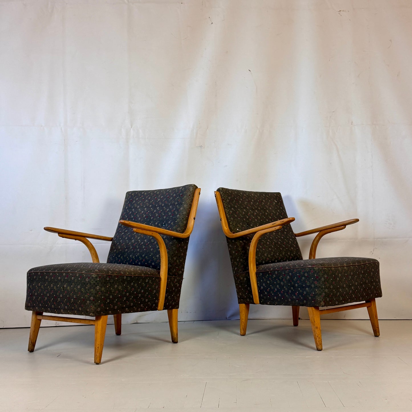 Pair of Hungarian “Velence” Art Deco Armchairs, 1960s