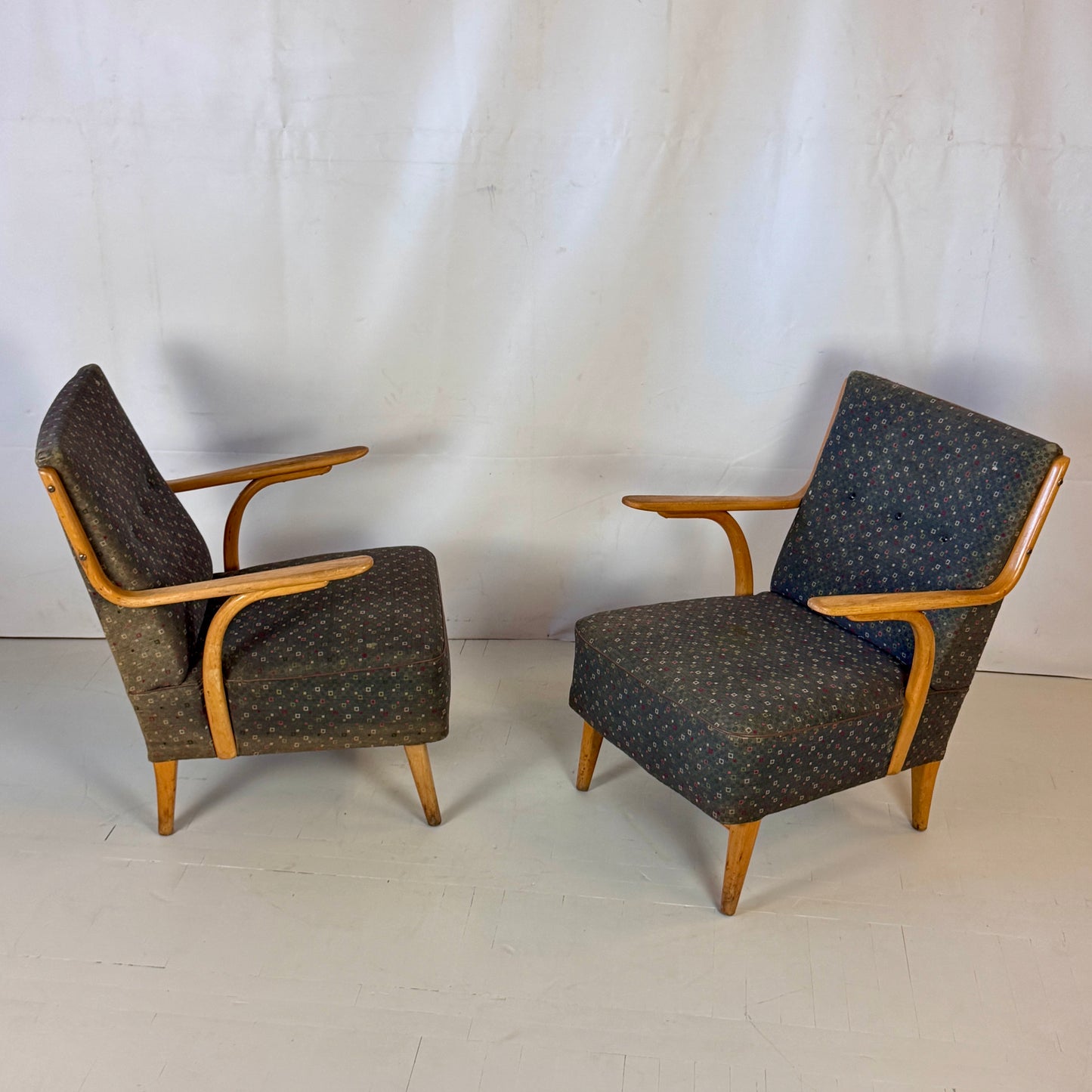 Pair of Hungarian “Velence” Art Deco Armchairs, 1960s