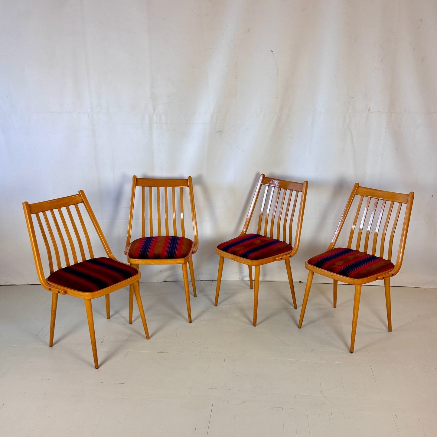 Set of 4 Hungarian Dining Chairs by Gabriel Frigyes, 1960s
