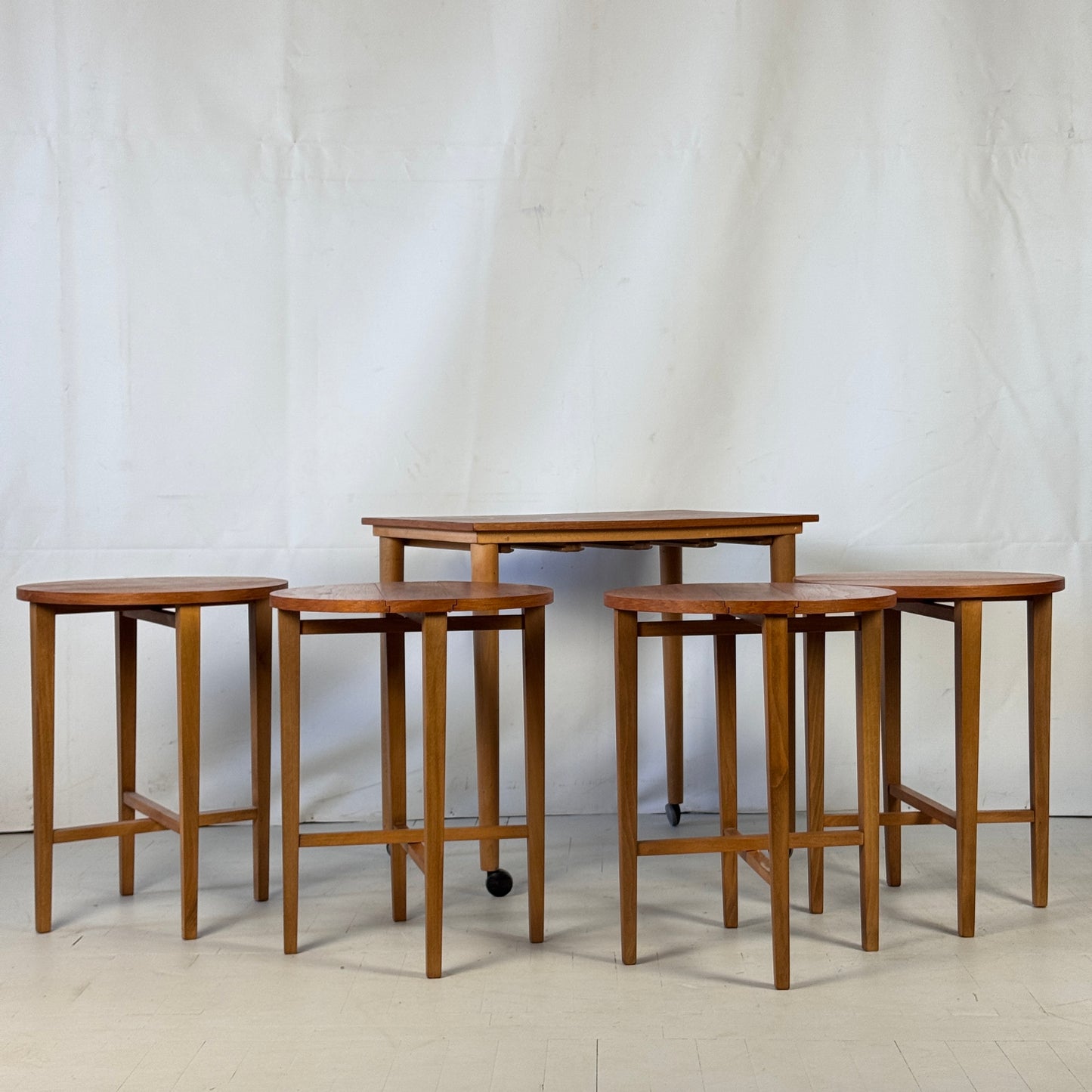 Paul Hundevad Teak Nest of Tables, 1960s