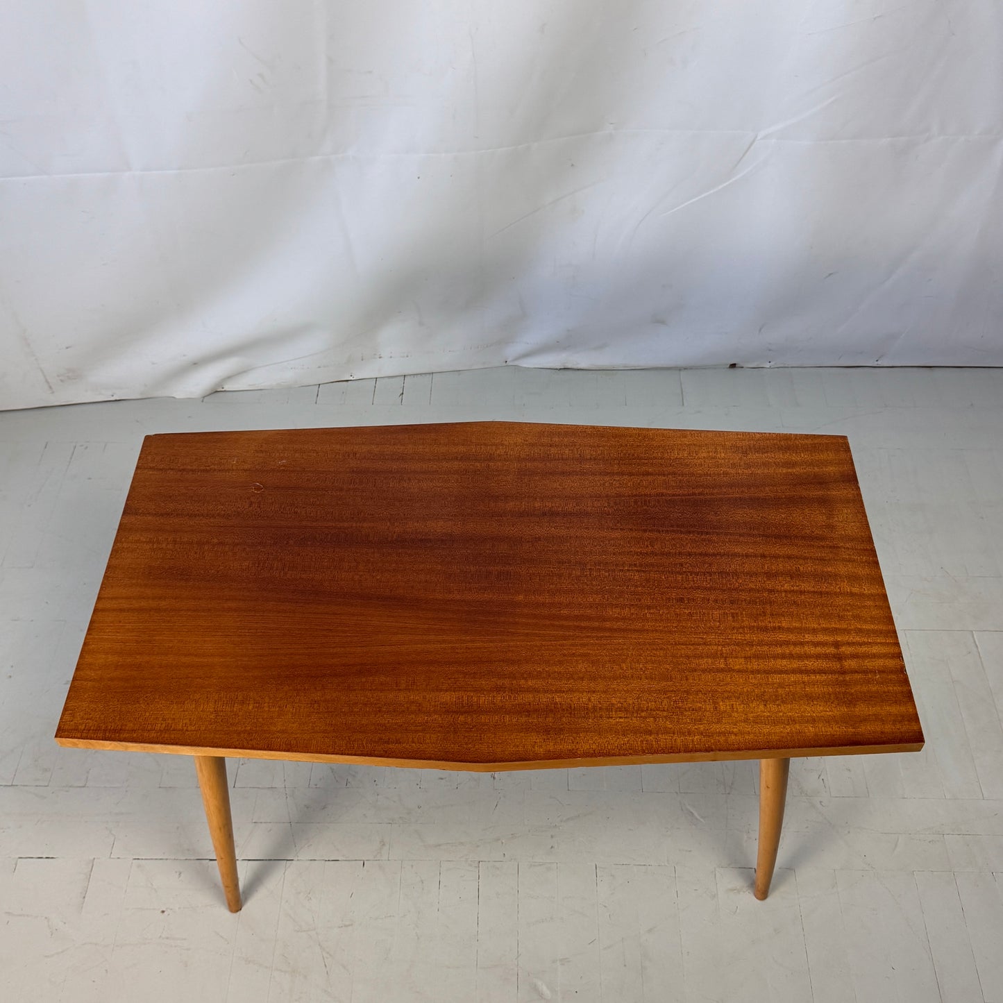 Czechoslovakian Coffee Table with Steel Newspaper Holder, 1960s